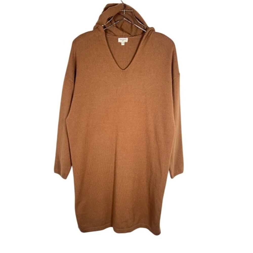 World Market Women's Hoodie Sweater Dress OS Brown Long Sleeve Knit Fall